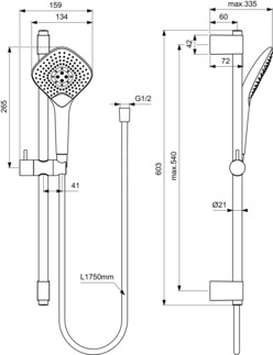 Set de dus Idealrain Evo Jet Diamond B1762AA [2]