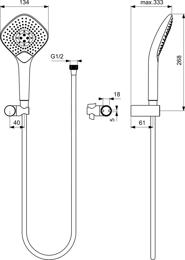 Set de dus Idealrain Evo Jet Diamond B1766AA [3]