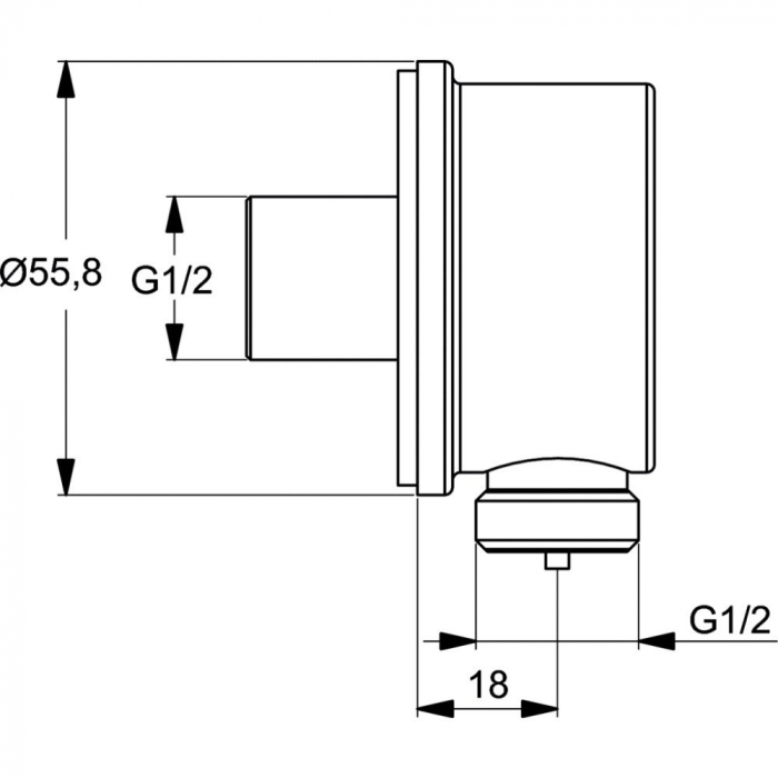 Cot conector perete Idealrain B9448AA [2]