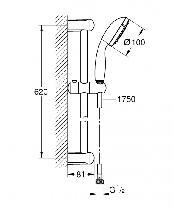 Set dus 1 jet Tempesta 100 Grohe [2]