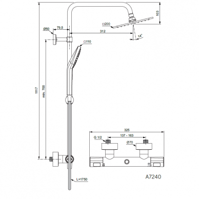 Set dus Ceratherm T100 A72400AA [3]