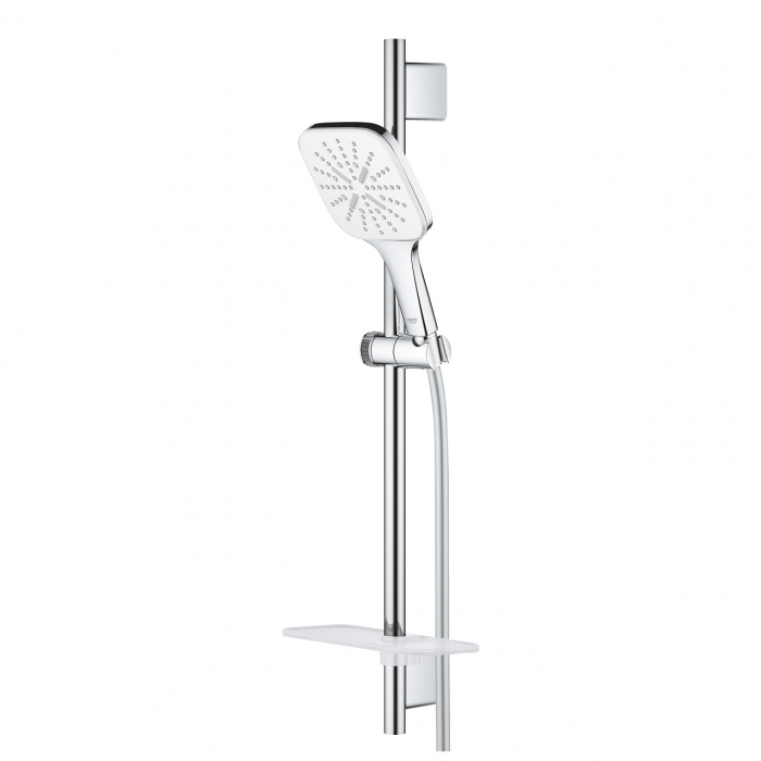Set dus cu 3 jeturi si bara 60 cm Rainshower SmartActive 130 Cube Grohe crom alb [3]
