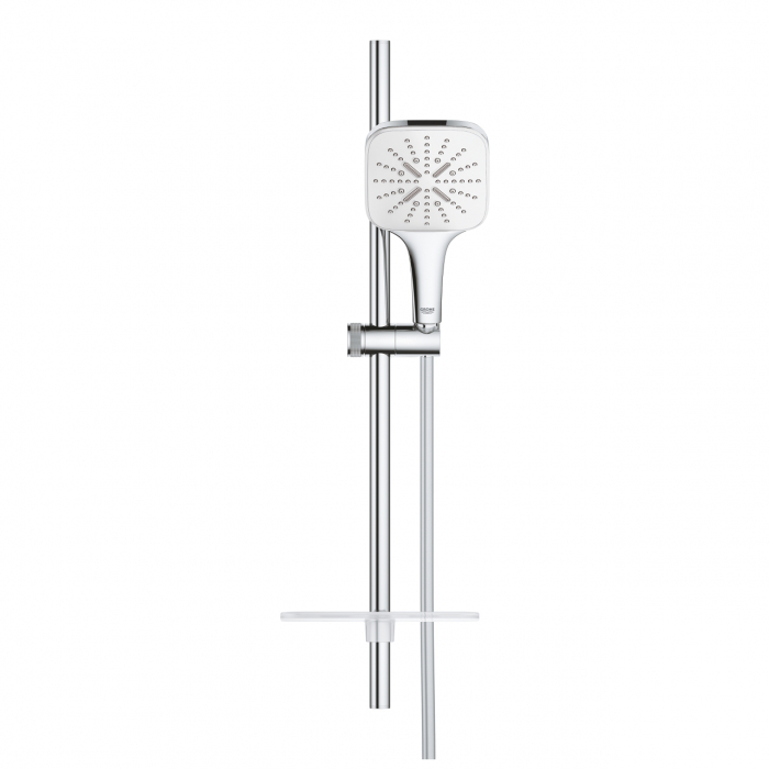 Set dus cu 3 jeturi si bara 60 cm Rainshower SmartActive 130 Cube Grohe crom alb [2]