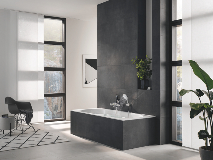 Set dus cu 3 jeturi si bara 60 cm Rainshower SmartActive 130 Grohe crom alb [6]