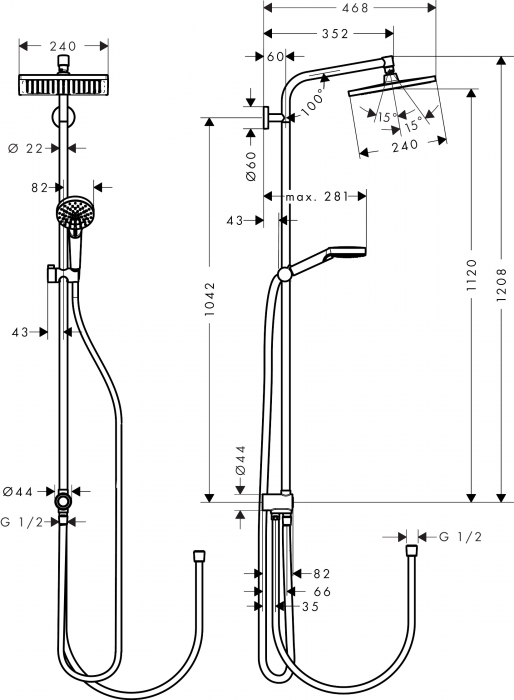 Set dus Hansgrohe Crometta E 240 Reno Eco Smart 27289000 [3]