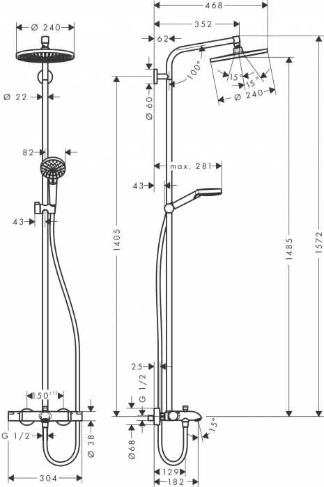 Set dus Hansgrohe Crometta S 240 [5]