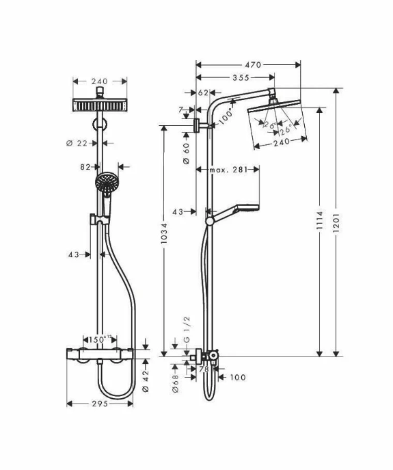 Set dus Hansgrohe Crometta E 240 27271000 [3]