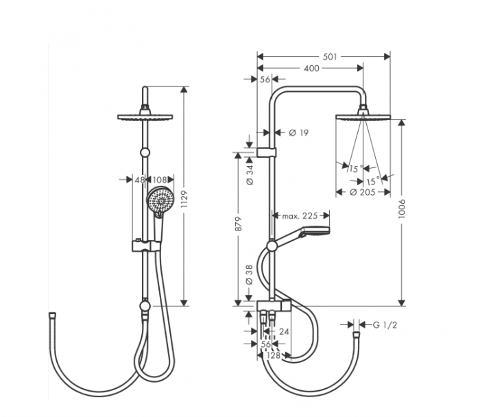 Set dus Hansgrohe Vernis Blend 200 Reno 26272670 [3]
