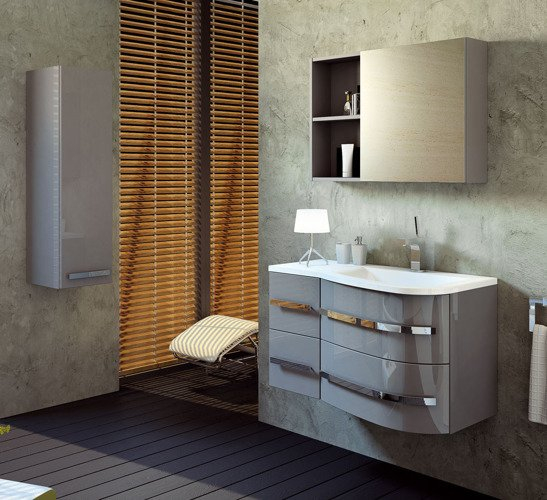 Set mobiler baie suspendat si lavoar  Opal Oristo dreapta [2]