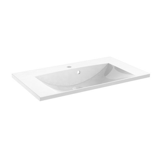 Set mobilier de baie 80 cm Skagen sand mat si lavoar Amelia [2]