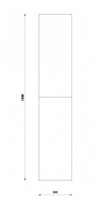 Coloana cu 2 usi 150 cm Daily alb lucios [3]