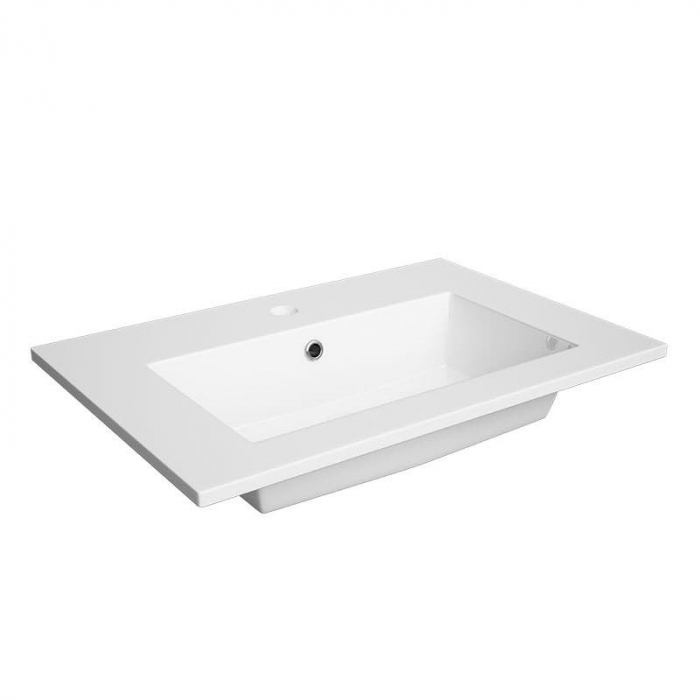 Set mobilier suspendat baie alb Op-Arty si lavoar Flex Defra 80 cm [2]