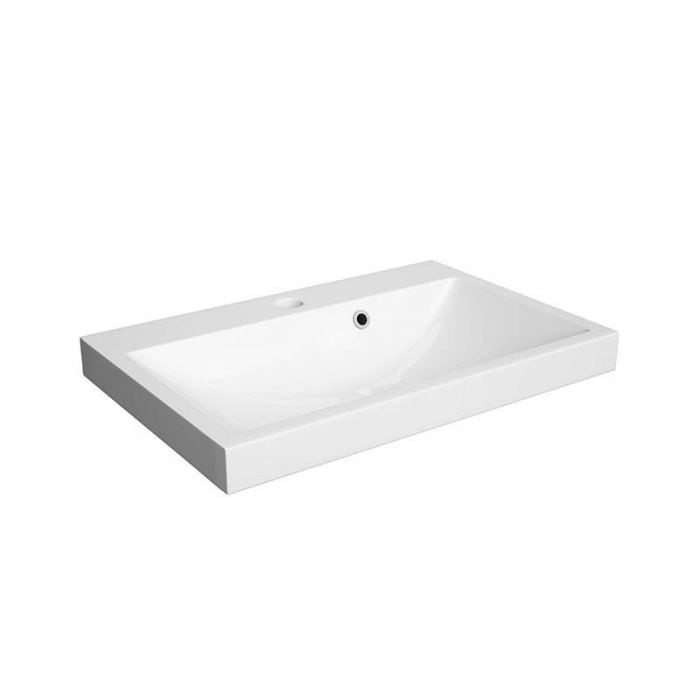 Set mobilier suspendat baie alb Op-Arty si lavoar Olex Defra 80 cm [3]