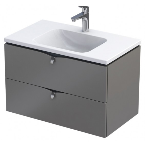 Set mobilier suspendat baie Siena și lavoar Amelia Oristo 80 cm [9]