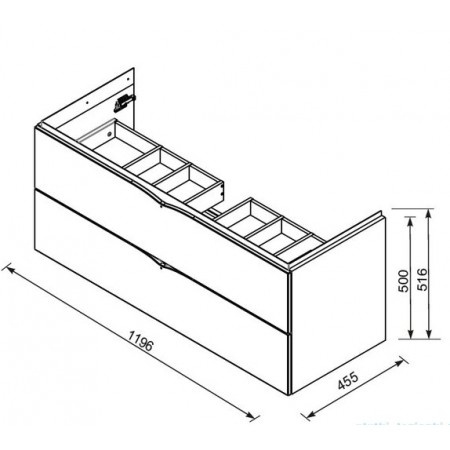 Set mobilier suspendat baie Siena și lavoar cu doua cuve Amelia 120 cm [4]