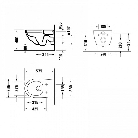 Set WC suspendat Rimless Architec [2]