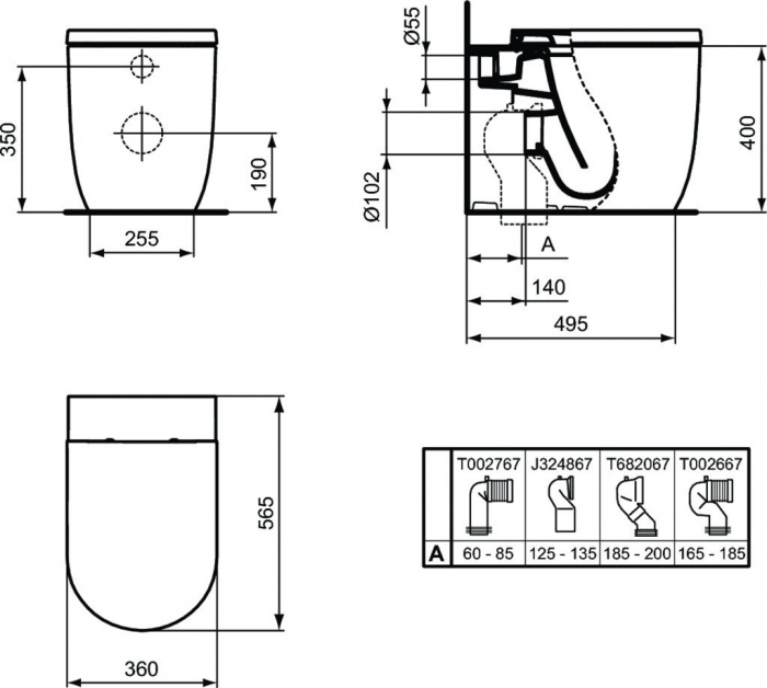 Vas WC stativ Blend Curve Aquablade [3]