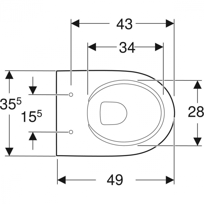 Vas WC suspendat 49 cm Selnova [3]