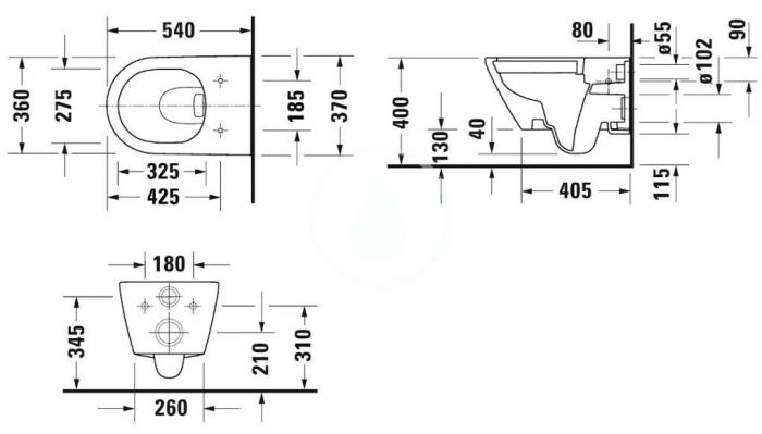 Set WC suspendat 54 cm D-Neo [3]