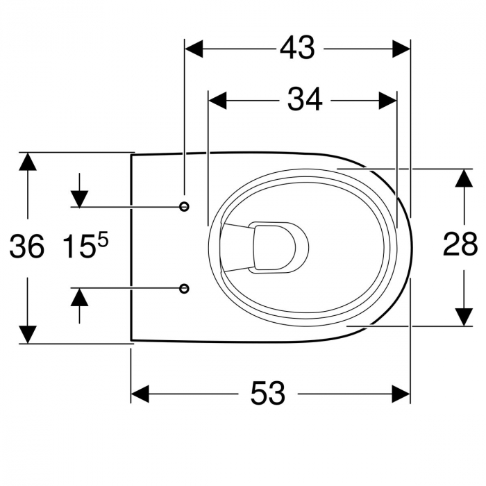 Vas WC suspendat 53 cm Selnova [3]