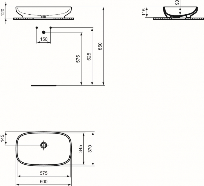 Lavoar 60 cm I.Life B [2]