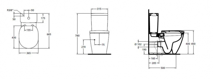 WC stativ Connect BTW Ideal Standard [2]