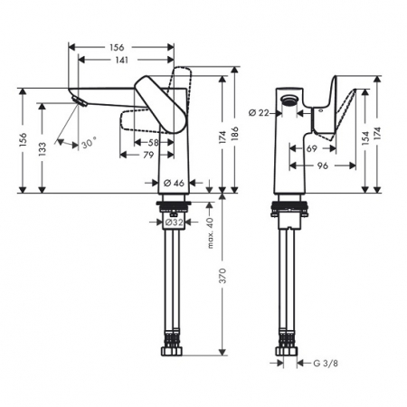 Baterie lavoar Talis E 150 Hansgrohe [2]