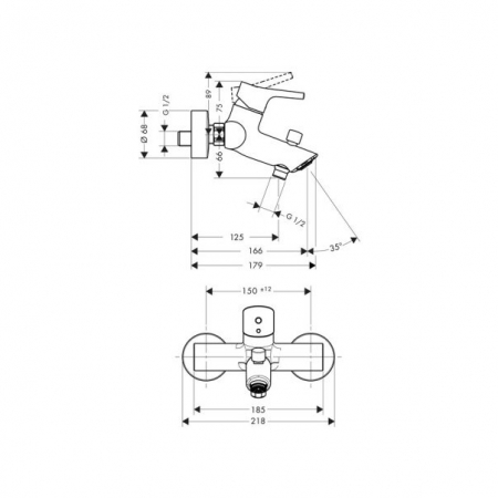 Baterie cadă/duș Talis S Hansgrohe [1]
