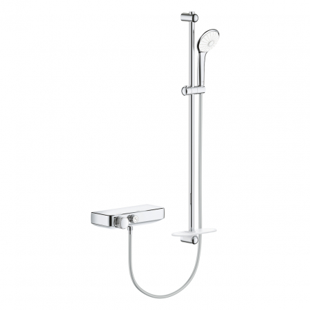 Seturi de dus-coloane dus - Baterie duș termostatică Grohtherm Smartcontrol cu set duș Euphoria