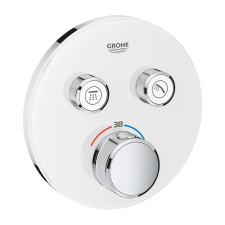 Producatori Colectii - Baterie duș albă încastrată cu termostat Grohtherm Smartcontrol Grohe cu 2 ieșiri