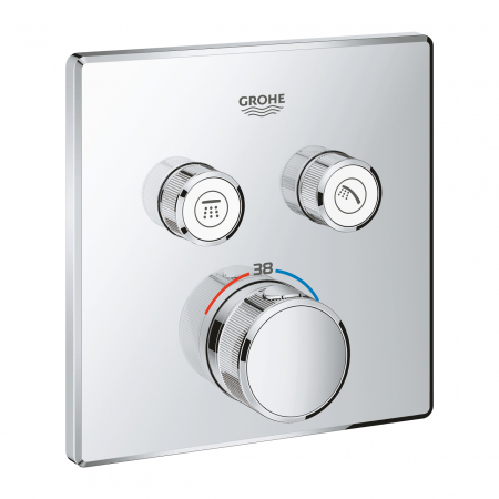 Baterie duș încastrată cu termostat Grohtherm Smartcontrol Grohe cu 2 ieșiri [0]