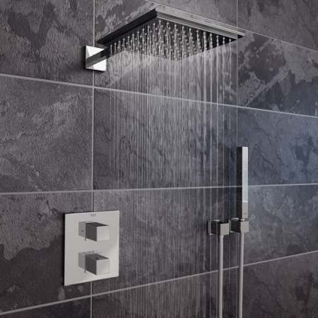 Baterie dus incastrata cu termostat si 2 iesiri Grohtherm Cube Grohe [1]