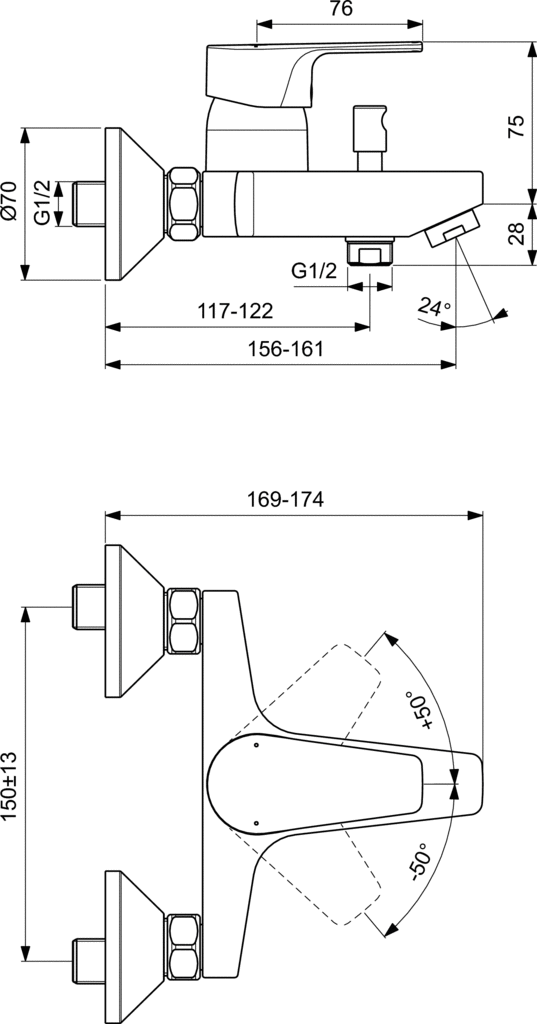 Baterie cada Cerafine D Ideal Standard [1]