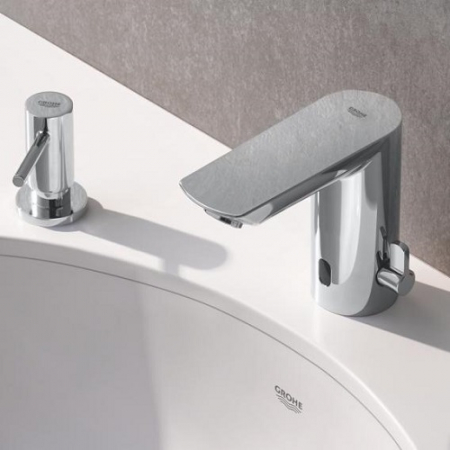 Baterie lavoar electronică Bau Cosmopolitan E Grohe cu senzor infraroșu și transformator [4]