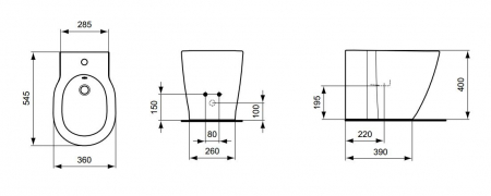  Bideu stativ Connect Ideal Standard E799501 36x54cm [2]