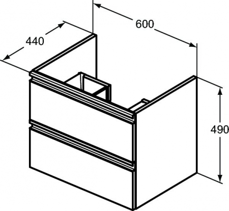 Mobilier 60 cm Tesi Ideal Standard T0050ZT [2]