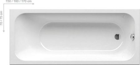 Cazi drepte - Cada Chrome RAVAK 170*75