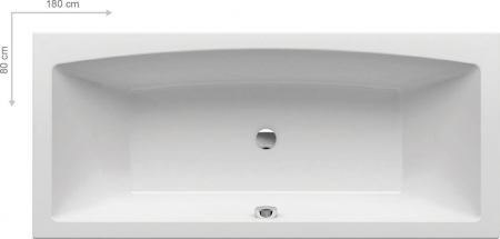 Cazi drepte - Cada Formy 02 180x80 Ravak snowwhite