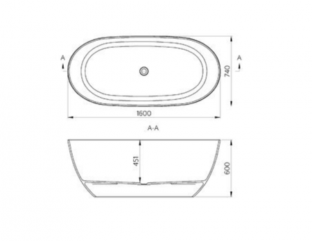 Cada freestanding 160 cm Toronto [1]