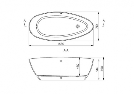Cada freestanding 156 cm Praga [2]