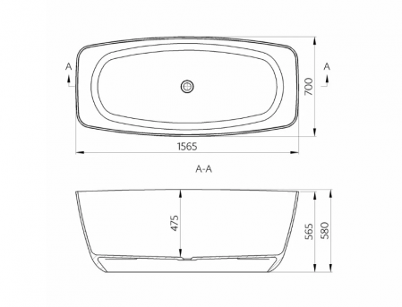 Cada freestanding 156 cm Monza [1]