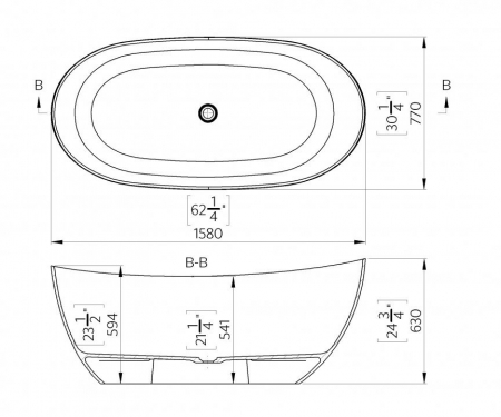 Cada freestanding 158 cm Colmar [1]