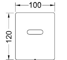 Clapeta urinar electronica prevazuta cu senzor infrarosu si alimentare electrica 1X220 V/12 V crom lucios [1]