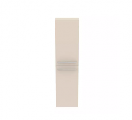 Mobilier baie suspendat - Coloana inalta 2 usi bej nisipiu mat I.LIfe S manere crom mat