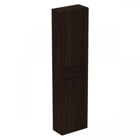 Colectia I.Life S - Coloana inalta 2 usi stejar cafeniu I.LIfe S manere negru mat