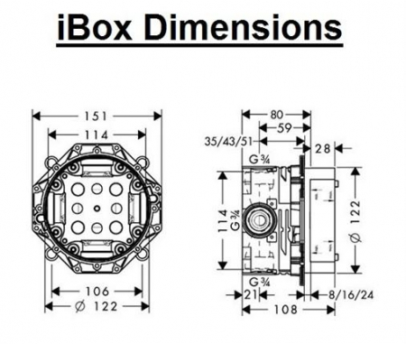 Corp încastrat IBOX universal Hansgrohe [1]