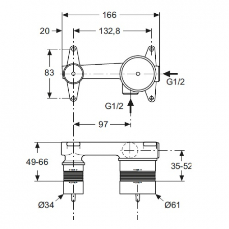 Corp incastrat baterie lavoar Ideal Standard A5948NU [1]