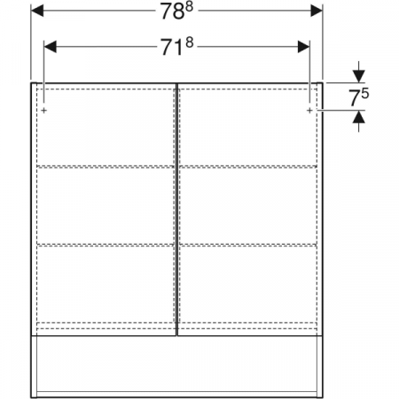 Dulap baie cu oglindă Selnova Square Geberit 80 cm [3]