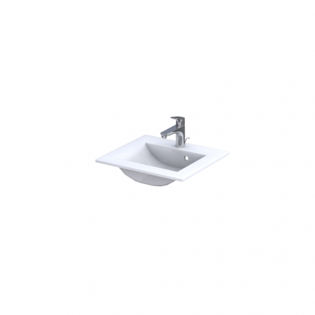 Set mobiler baie suspendat si lavoar Silver Oristo 60 alb [6]