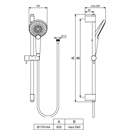 Set de dus Idealrain Evo Jet Round B1761AA [2]
